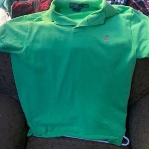Bright green polo